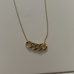 Gold and black necklace